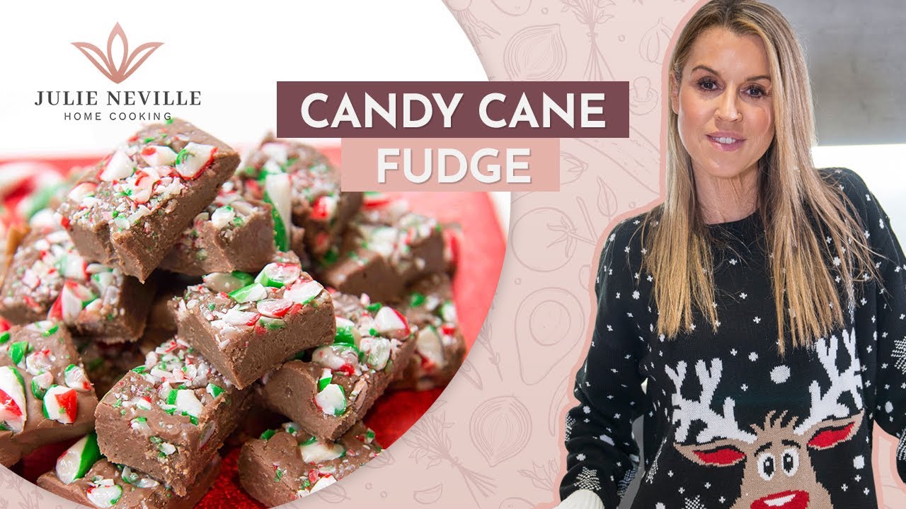 CANDY CANE FUDGE by Home Cooking with Julie