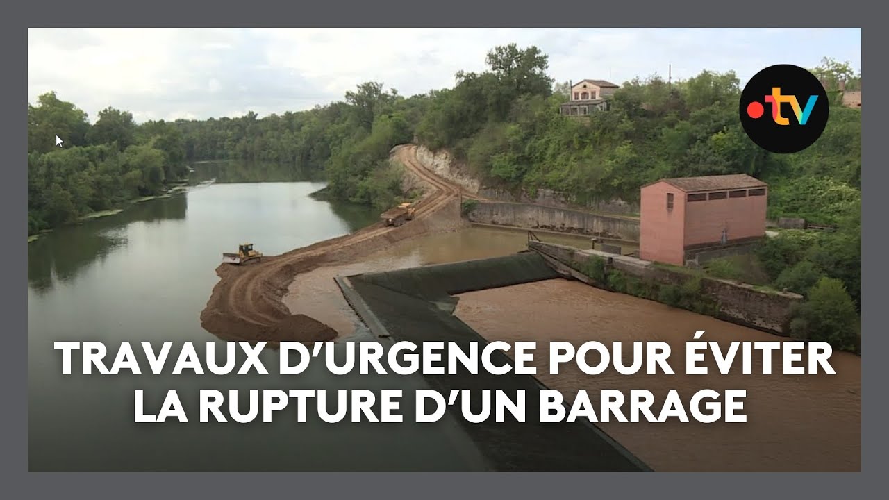 Des travaux réalisés en urgence sur l'un des barrage de la rivière Tarn