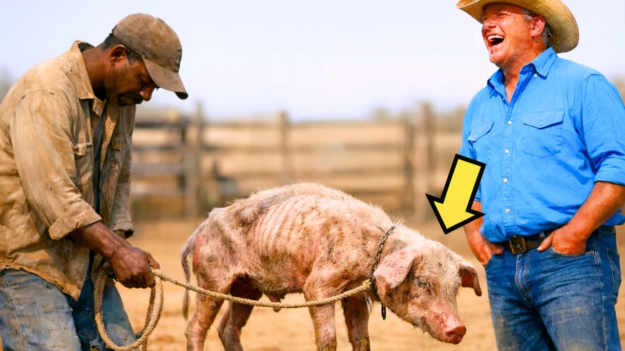 MILLIONÄR DEMÜTIGT ANGESTELLTEN MIT KRANKEM MAGEREN SCHWEIN… ABER DAS SCHICKSAL ÄNDERT ALLES