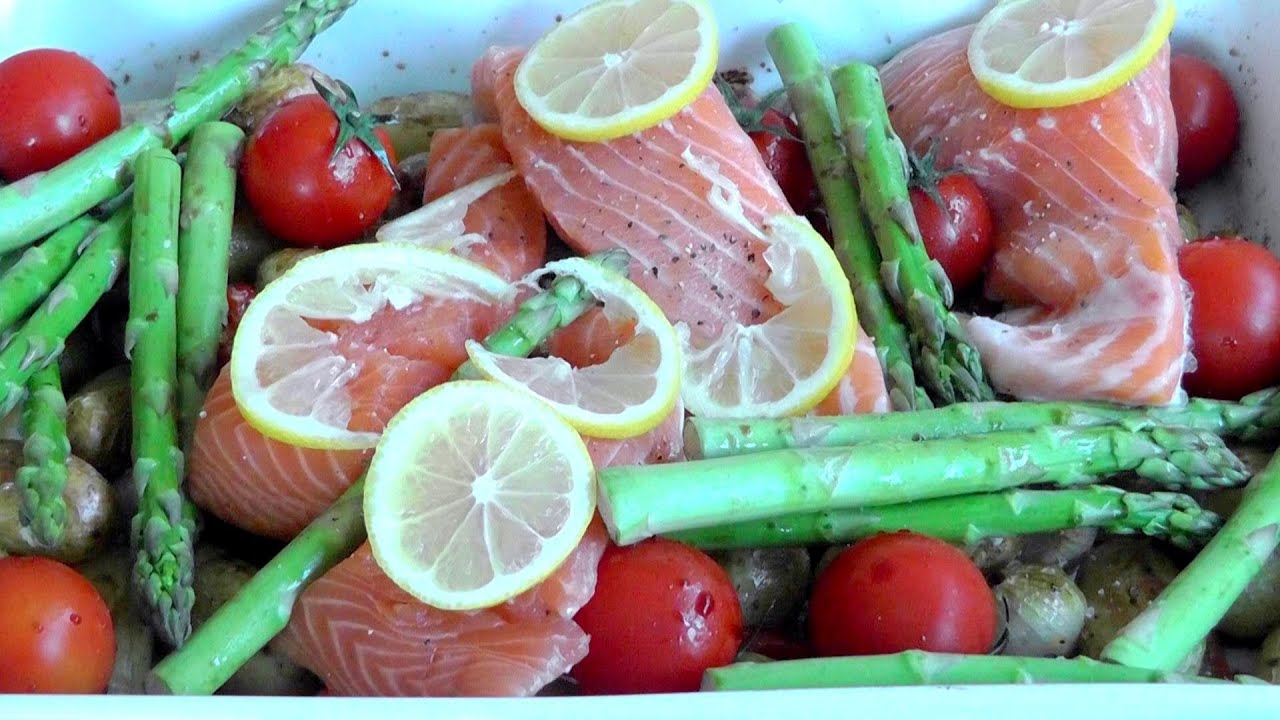 Oven baked Salmon & Vegetables | How to cook recipe