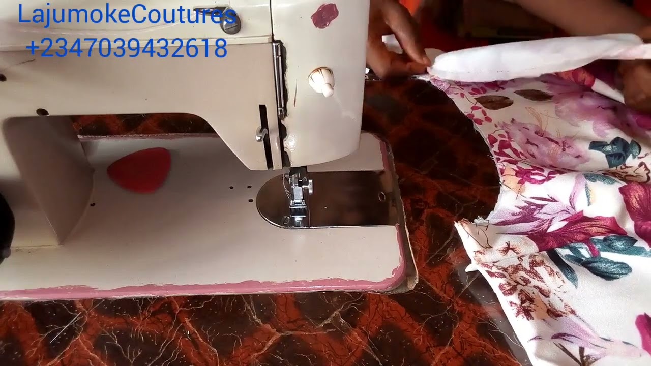 How to sew a half circle dress with half cut and two sides pocket