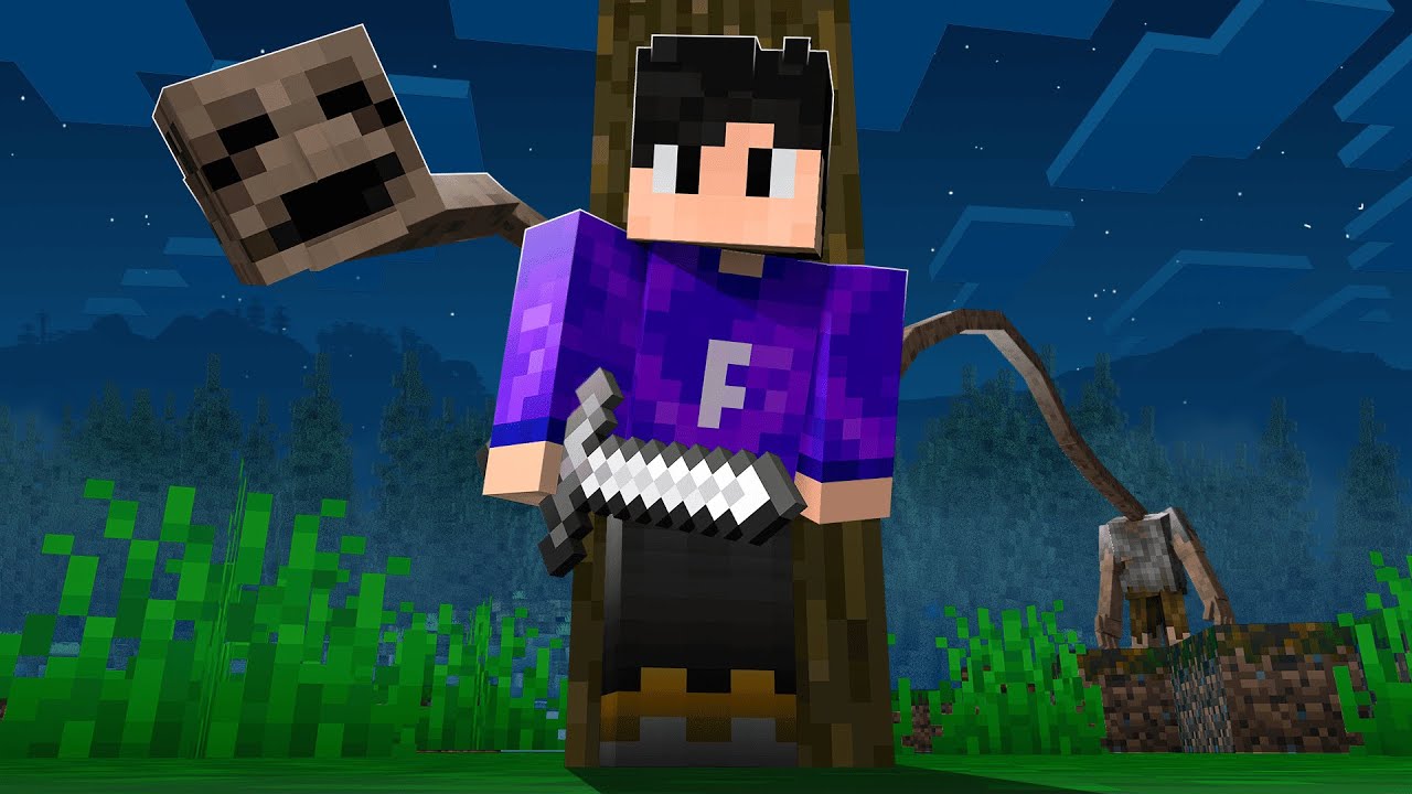 O BICHO de 8 METROS te observa por cima das arvores do Minecraft…