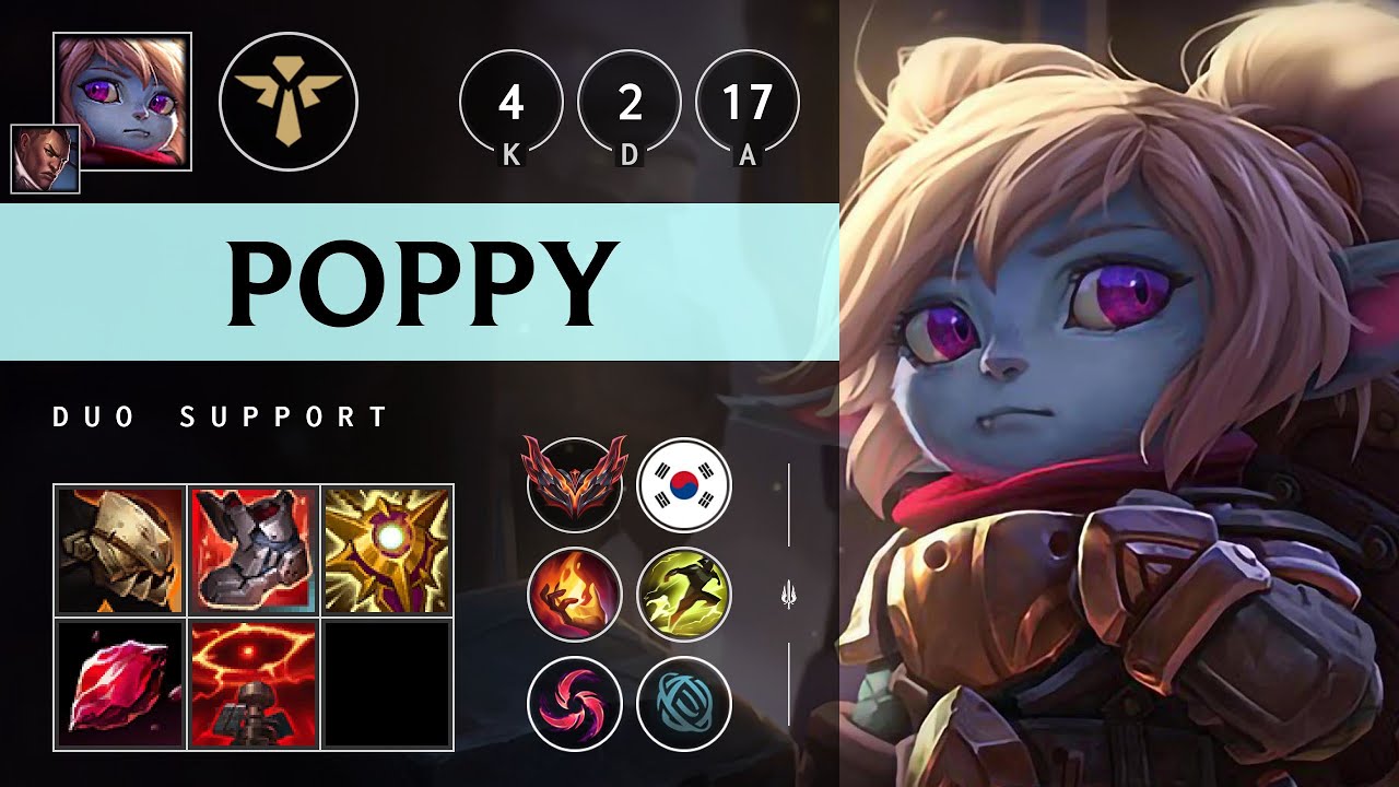 Poppy Support vs Rakan - KR Grandmaster Patch 25.12