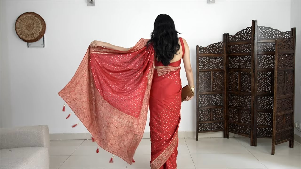 How to wear Border Saree Perfectly to look Slim | New Nivi Style Saree Drape