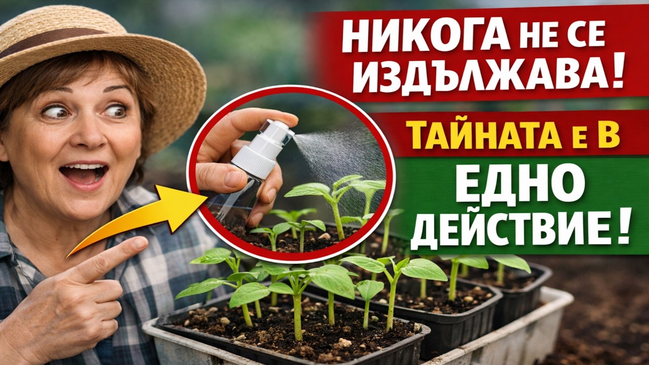 Разсадът ми НИКОГА не се издължава! Цялата тайна е в ЕДНО действие, което прилагам ВЕДНАГА след пон