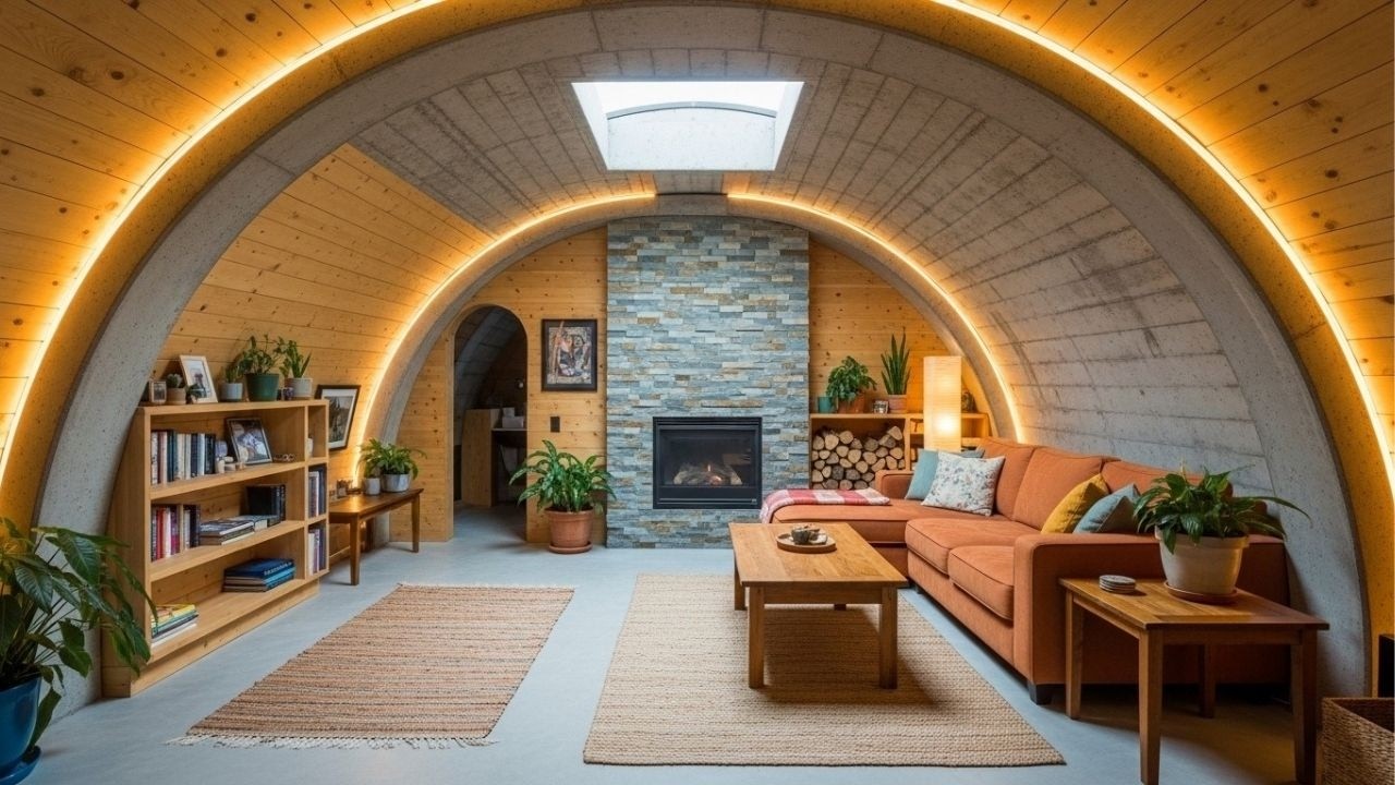 Inside an Underground Earth Sheltered Small Home That Feels Surprisingly Cozy