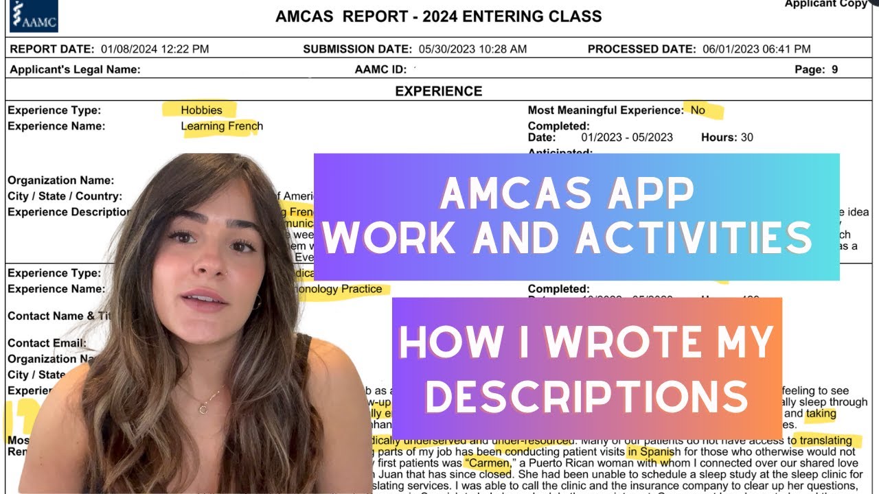 My AMCAS Work and Activities Section// How I Wrote My Descriptions + Tips