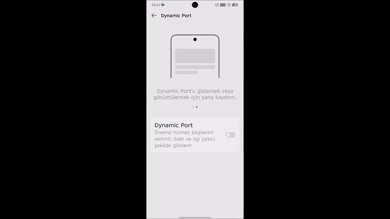 Dynamic Island ayarları Dinamik ada Nedir