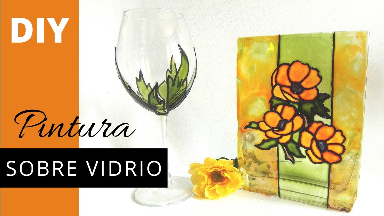PINTURA SOBRE VIDRIO DESDE CERO 😃