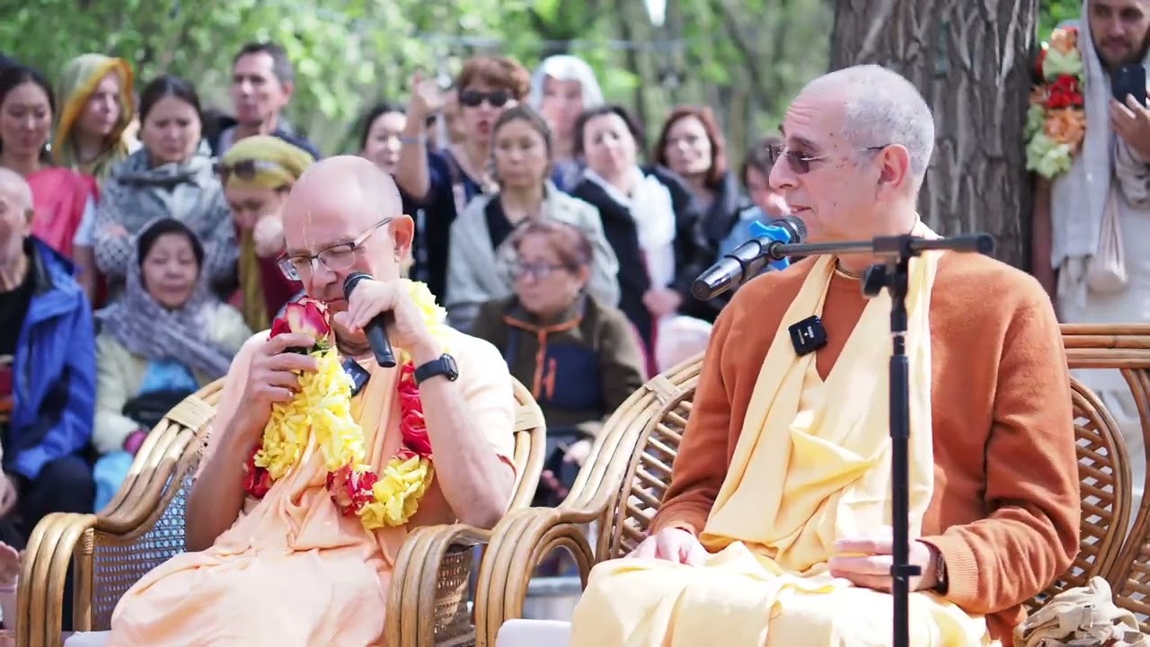 May 7, 2023 - Almaty - Sannyasa Initiation of Adhoksaja Swami and Dayavan Swami - English/Russian