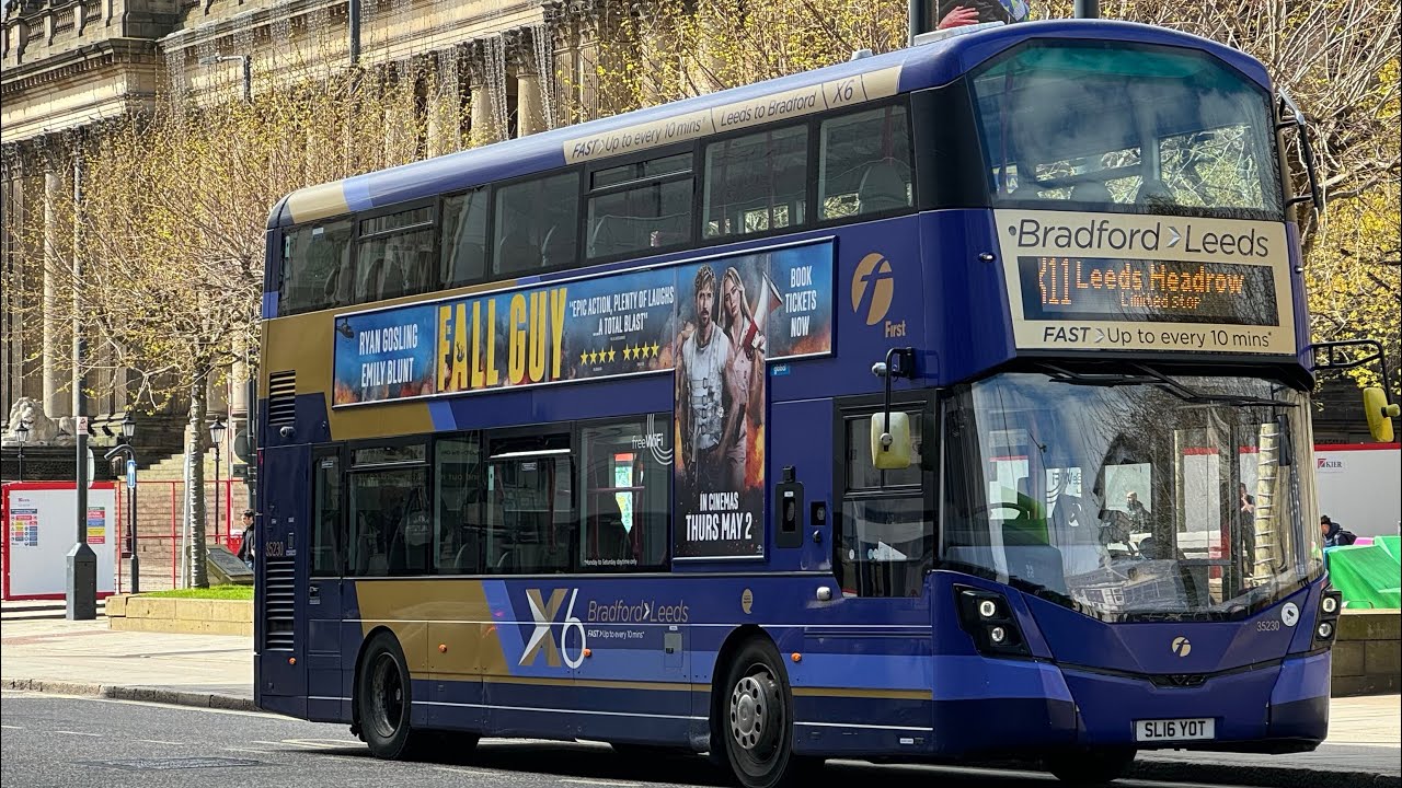 Route X11 | First West Yorkshire Wright Streetdeck 35230 (SL16 YOT) | Whiny Voith?