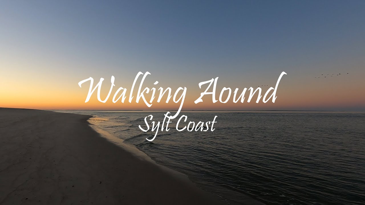 Walking Around Sylt Island Coast, North Sea, Germany, Relaxing Sunrise See Sound , ASMR Ambience.