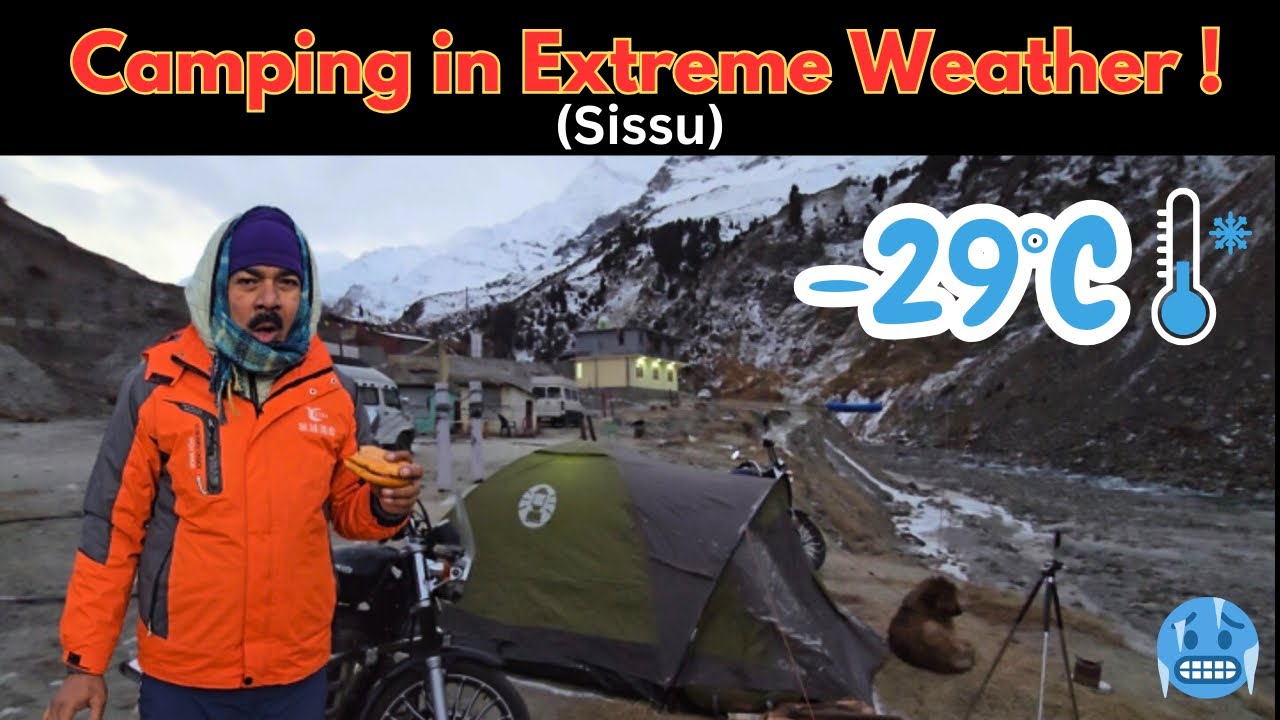 We Camped in Sissu at -29°C 🥶 | Extreme Winter Camping Experience