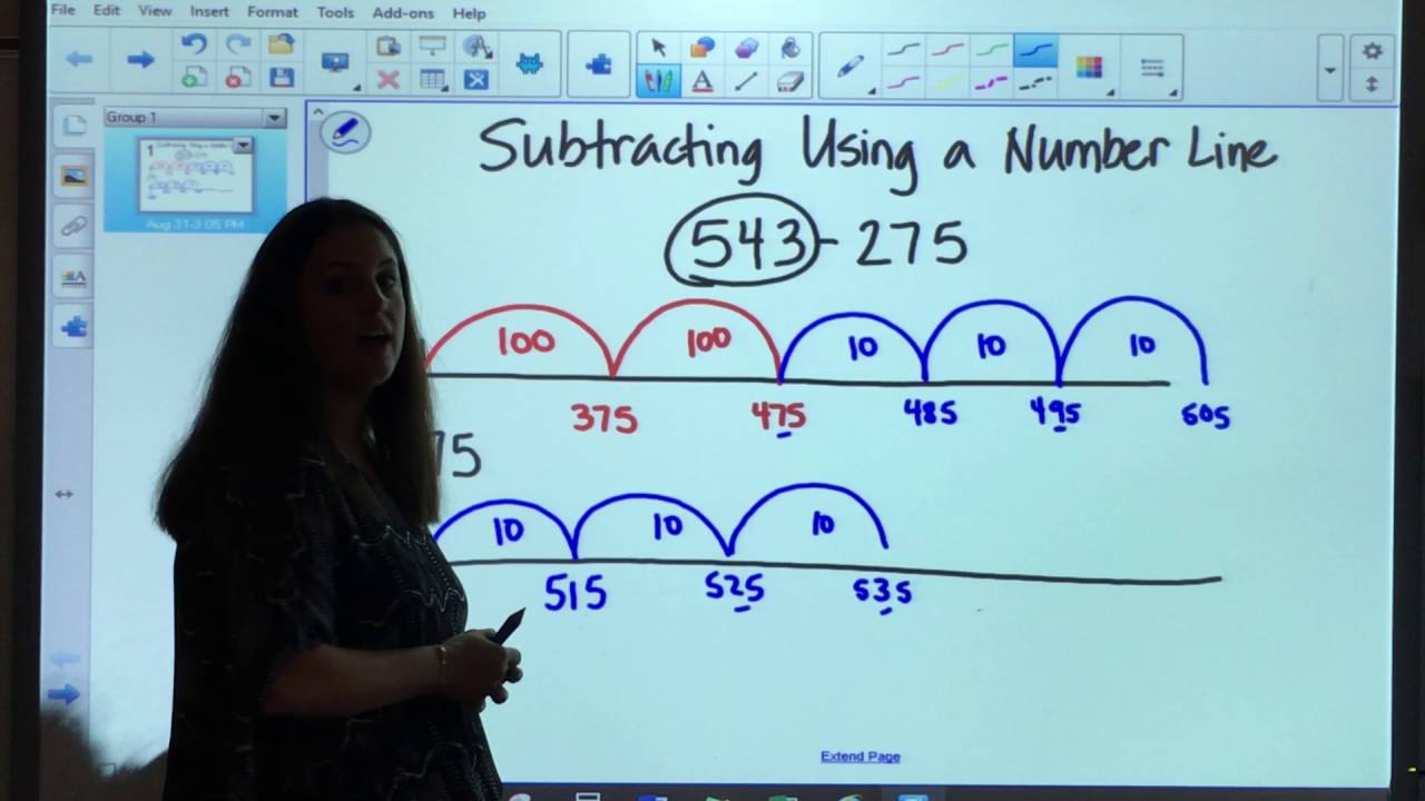 Subtracting on a Number Line - Grade 3