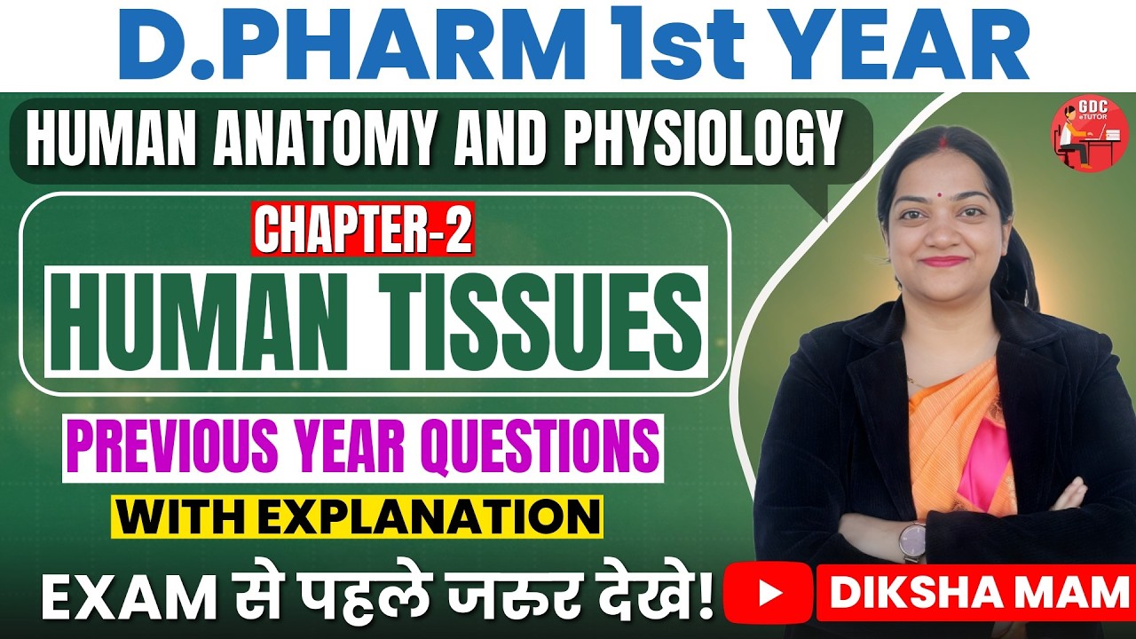 Diploma 1st Year | Human Anatomy & Physiology: HUMAN TISSUES | PYQs with Explanation #cell  #pyq