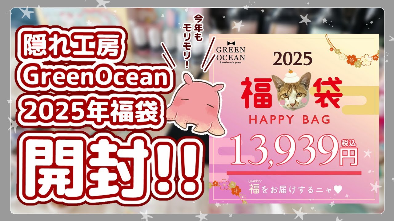 隠れ工房GreenOcean✨2025謎福袋を開封する✨【開封動画】【ハンドメイド】