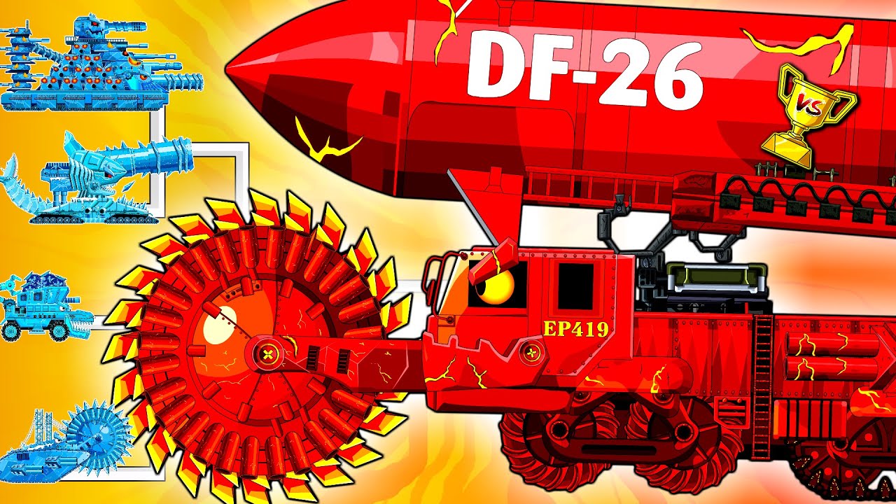 DF-26 NUCLEAR MISSILE STRIKES! Russia vs Ice Army in Global Tank War | Arena Tank Cartoon