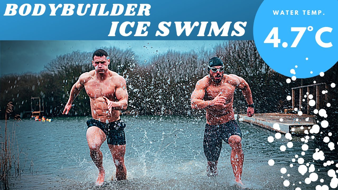 Ice Swimming (4.7°C) with Bodybuilder (92kg) ft. MattDoesFitness