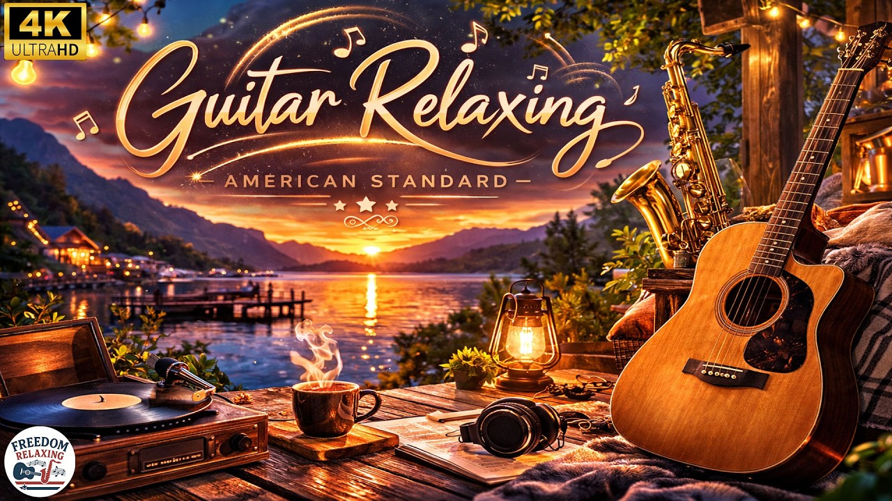 Tops Popular Songs All Time I Album Cover GUITAR-SAXOPHONE Excellent I Instrumental Music & Scenery