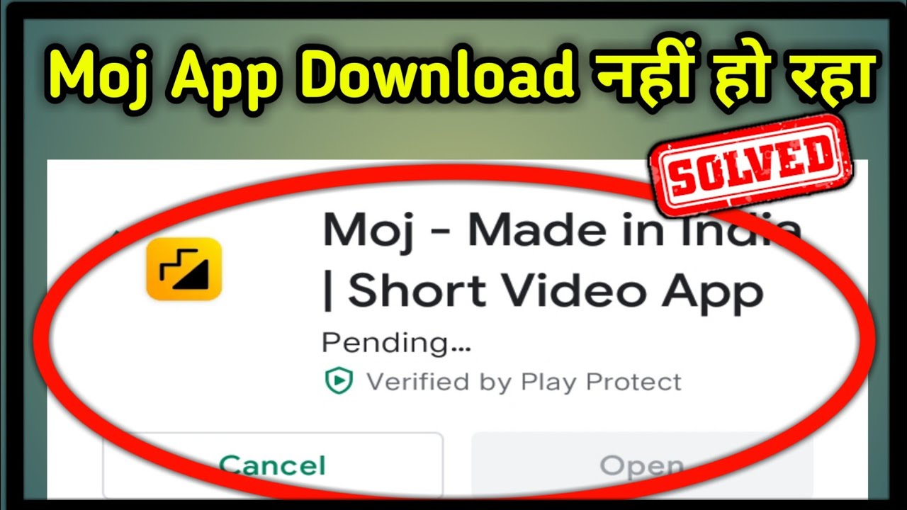 Moj App Download Nahi Ho Raha Hai | Show Pending Issue How To Fix This
