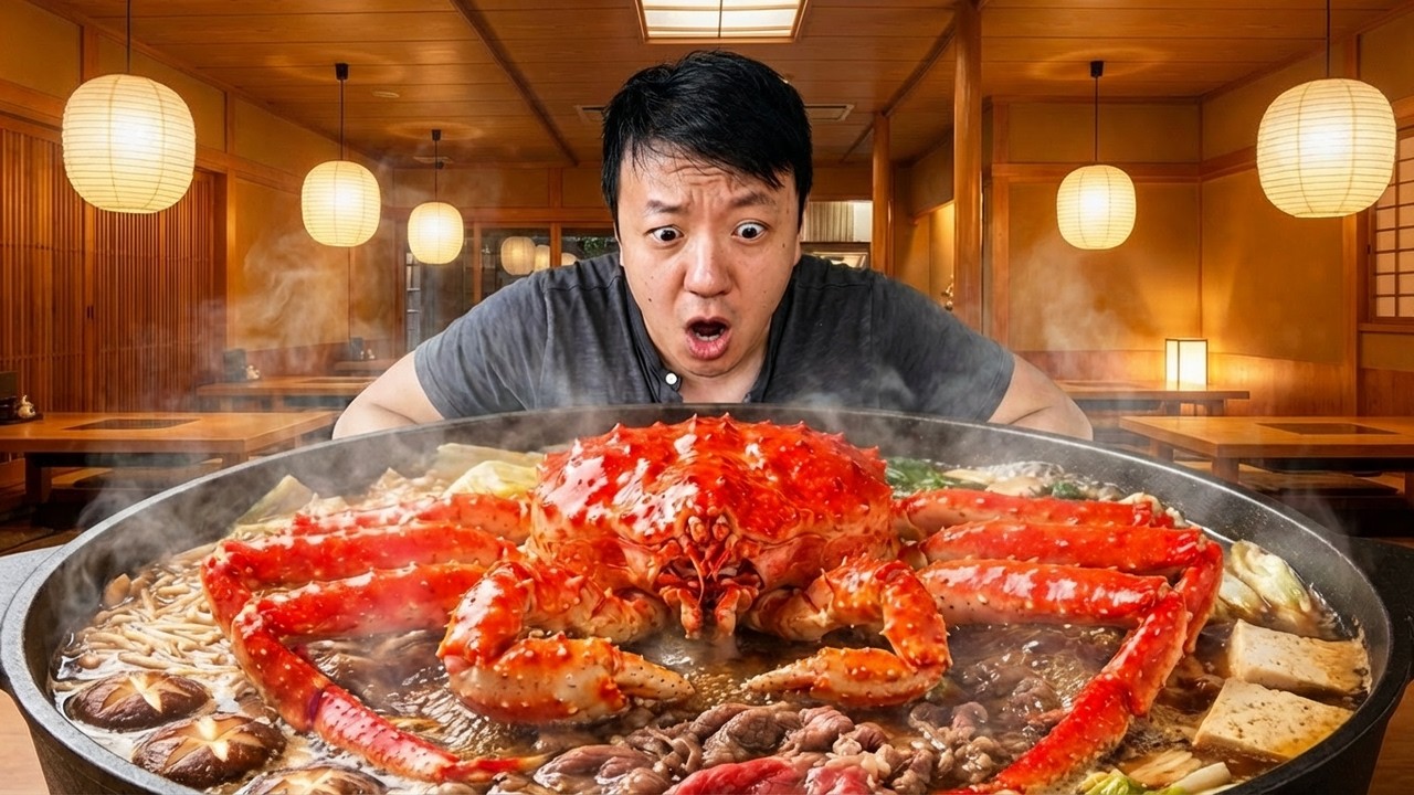 $100 ALL YOU CAN EAT Japanese KING CRAB & WAGYU BEEF Hotpot Buffet in Kyoto Japan | Was it Worth it?