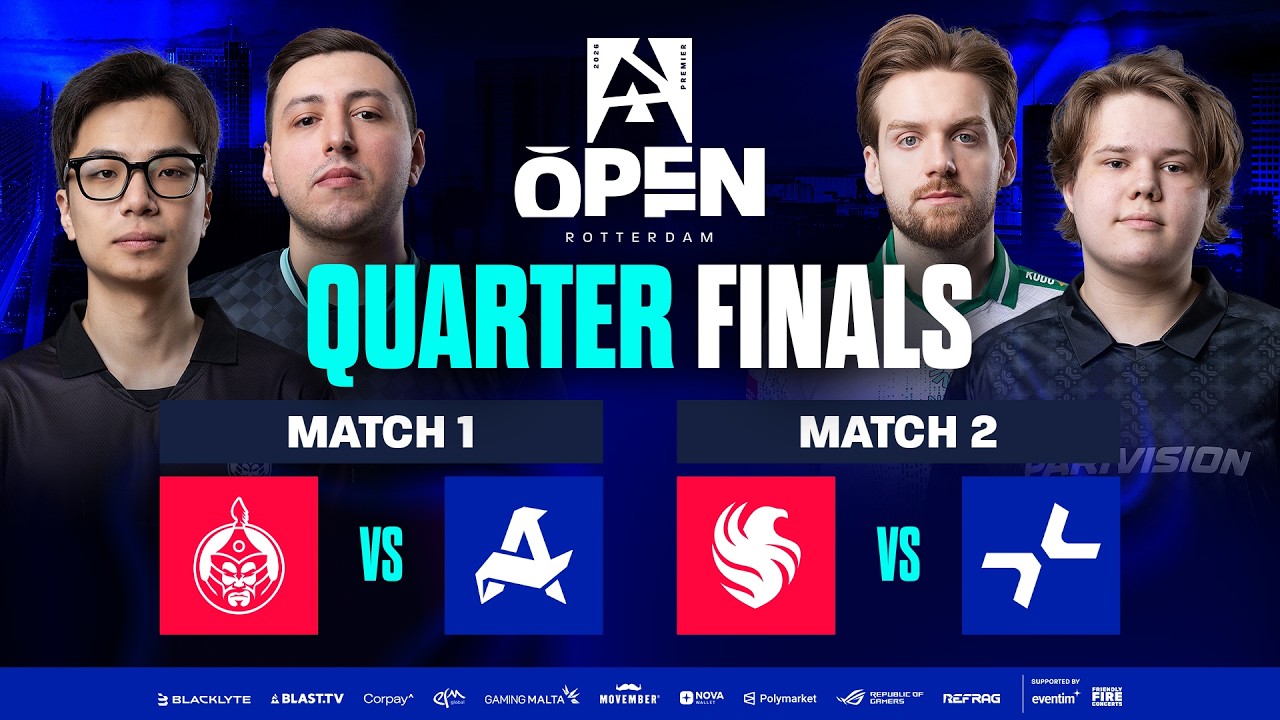 BLAST Open Rotterdam 2026, Quarter-Finals - The MongolZ vs Aurora, Falcons vs PARIVISION