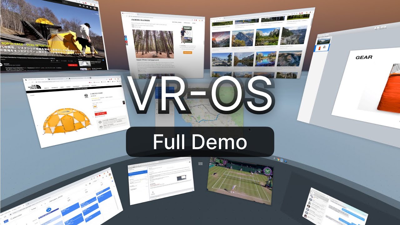 VR-OS: Interface Prototype. Full Demo