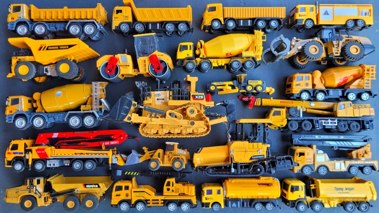 Tanker Truck, Bulldozer, Asphalt Paver, Road Roller, Wheel Loader, Dump Truck, Skylift Truck