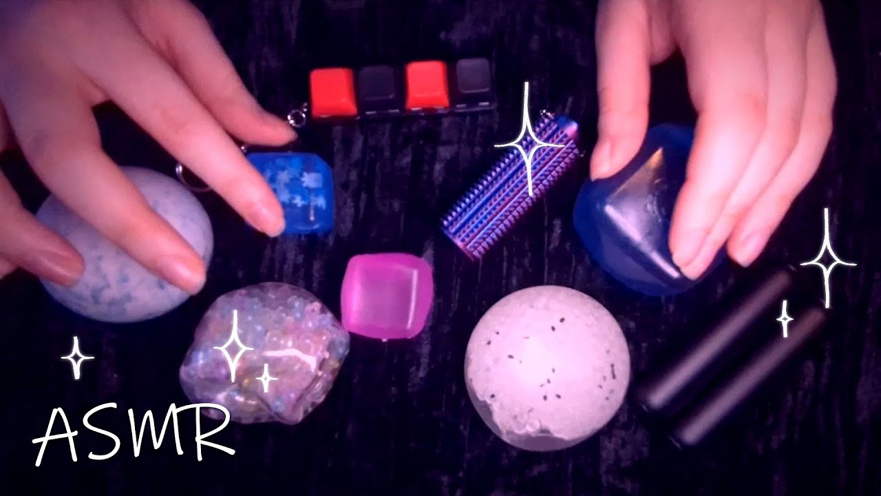 ASMR ⋆˙⟡ whispering and playing with fidgets and squishies ♡