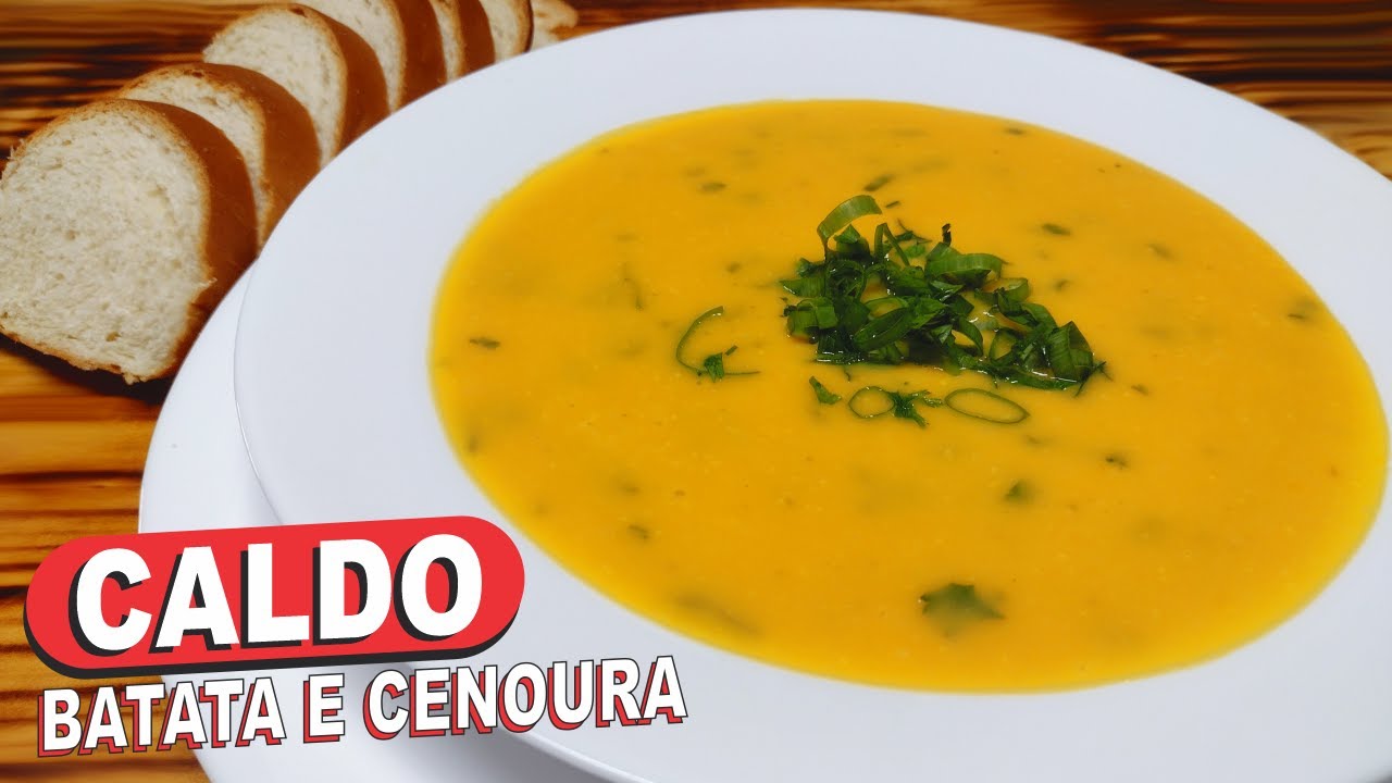 RECEITA PARA OS DIAS FRIOS! CALDO DE BATATA E CENOURA SUPER CREMOSO