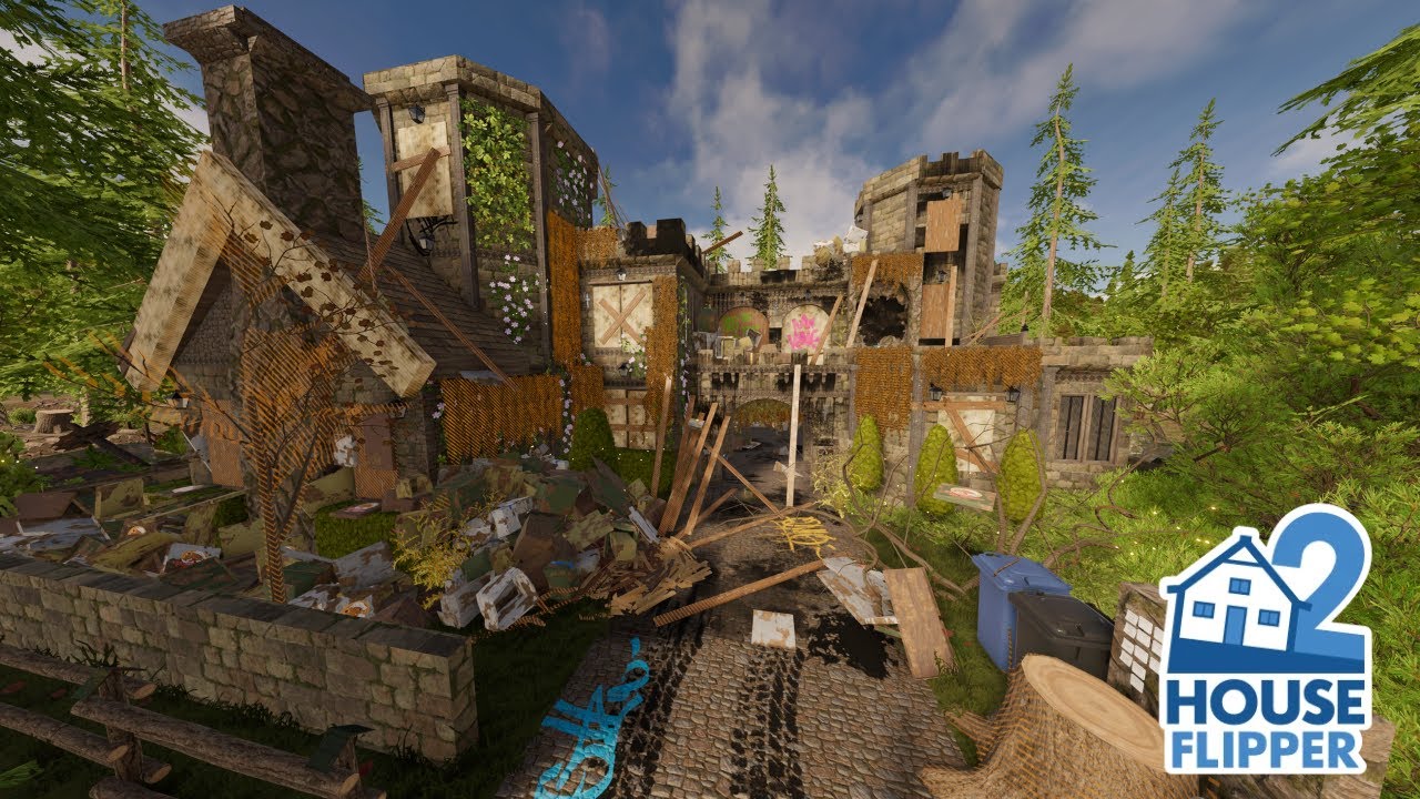 House Flipper 2 - Tiny Overgrown Castle Renovation (Custom Job by littleneonpea)