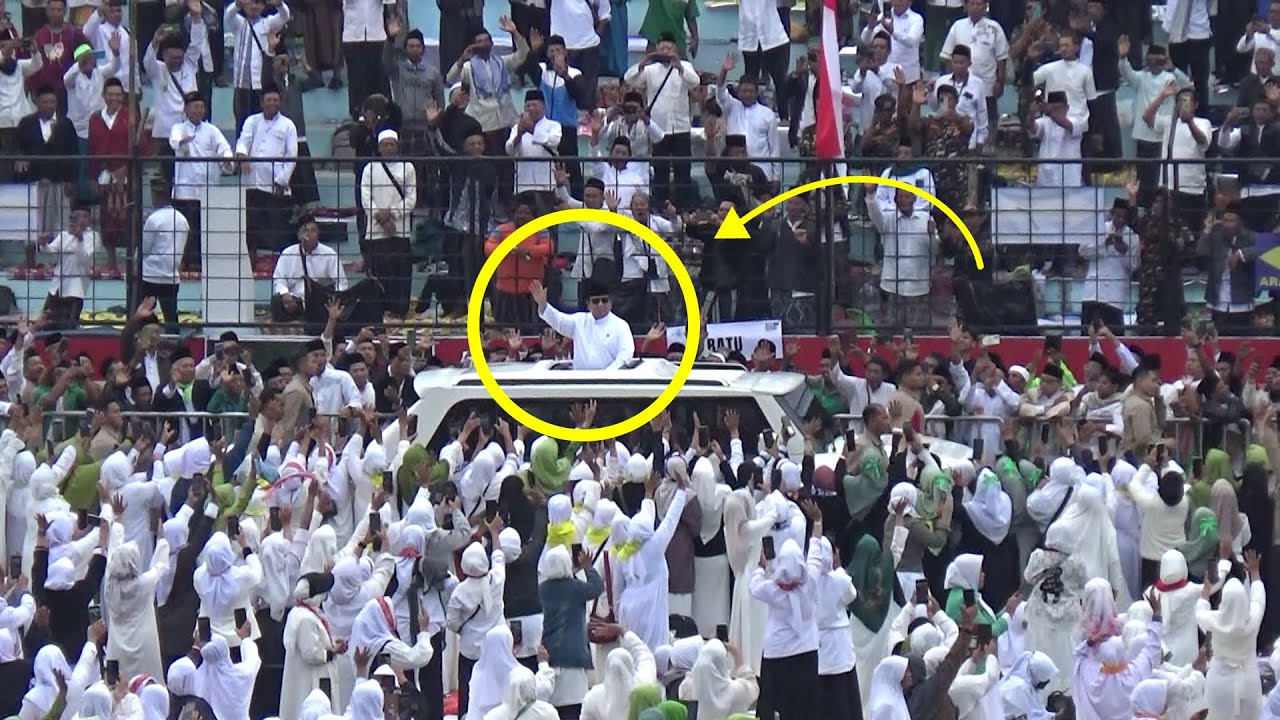 Detik Detik Prabowo Tiba! Disambut Lautan Jamaah di Mujahadah Kubro 1 Abad NU