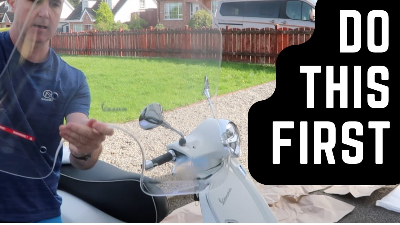 HOW TO attach the vespa wind screen FOR THE #VESPA GTS300