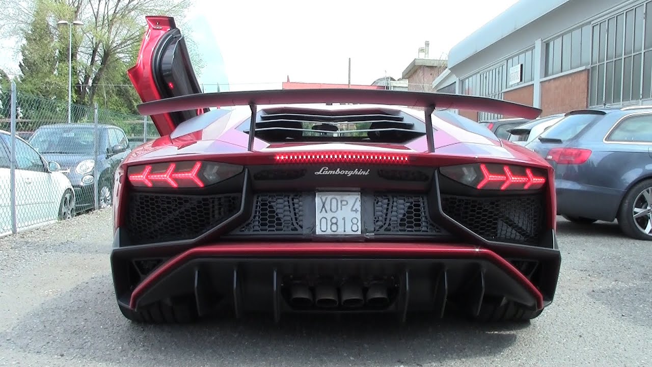 Lamborghini Aventador LP-750-4 SV on road! - Start up and sounds