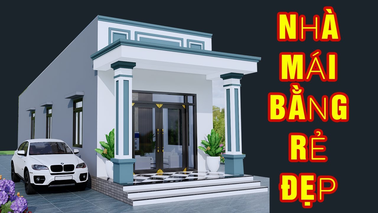 THIẾT KẾ NHÀ CẤP 4 MÁI BẰNG 5x20 | RẺ, GỌN, ĐẸP AI CŨNG LÀM ĐƯỢC