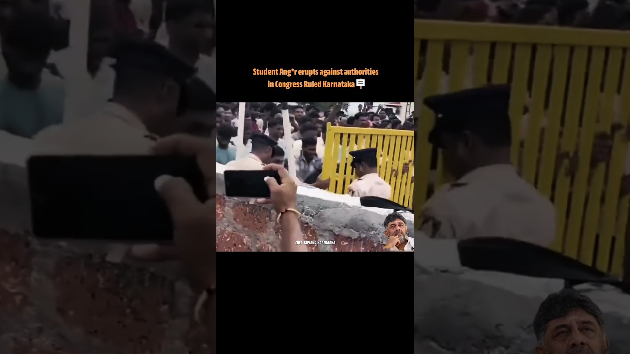 Students anger in Congress Ruled Karnataka 🪧 #shorts #karnataka #dkshivakumar