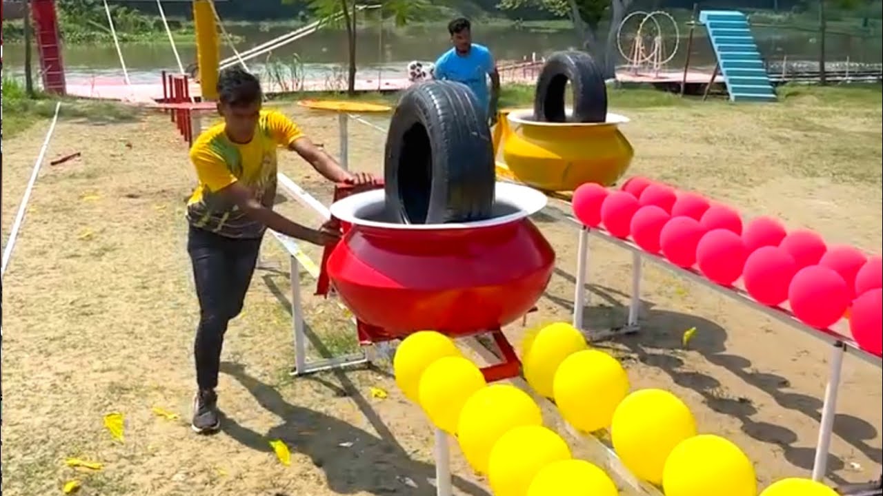 Check out the chance to be the winner by popping the balloon by pushing the big bone | SS food chall