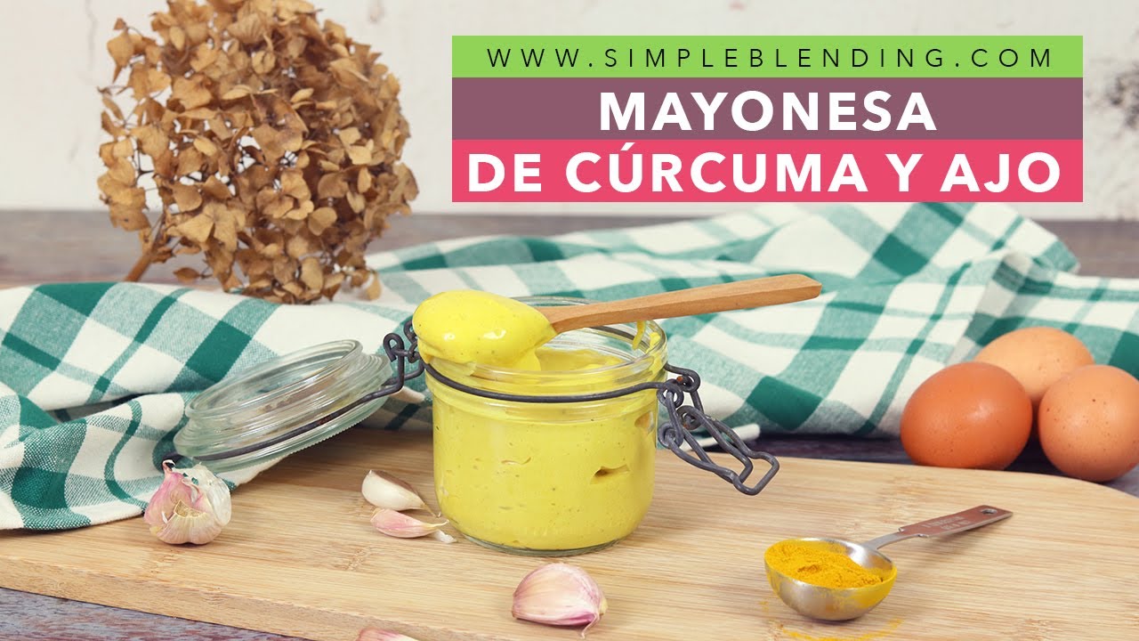 INCREÍBLE MAYONESA ANTIINFLAMATORIA CON CÚRCUMA | La mejor receta de alioli con cúrcuma y pimienta