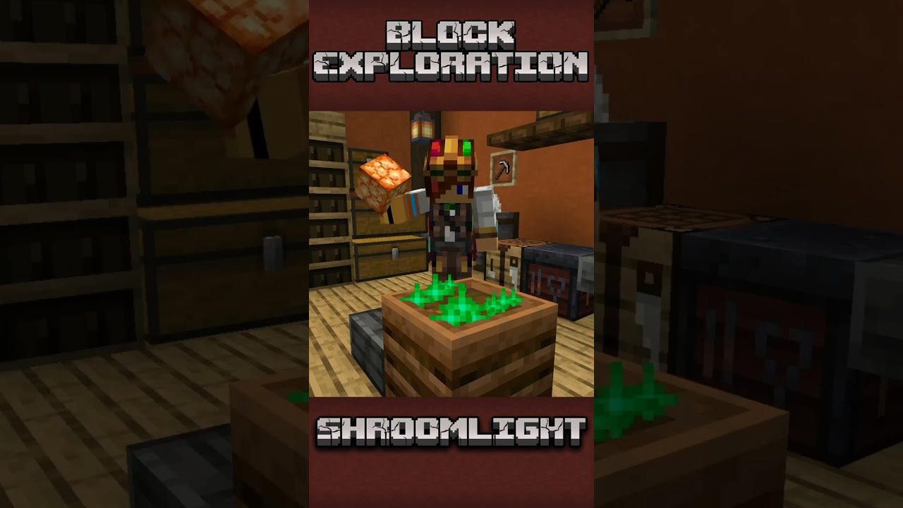 Shroomlight is useful for lights #minecraftbuilding  #minecraftguide #blockexploration