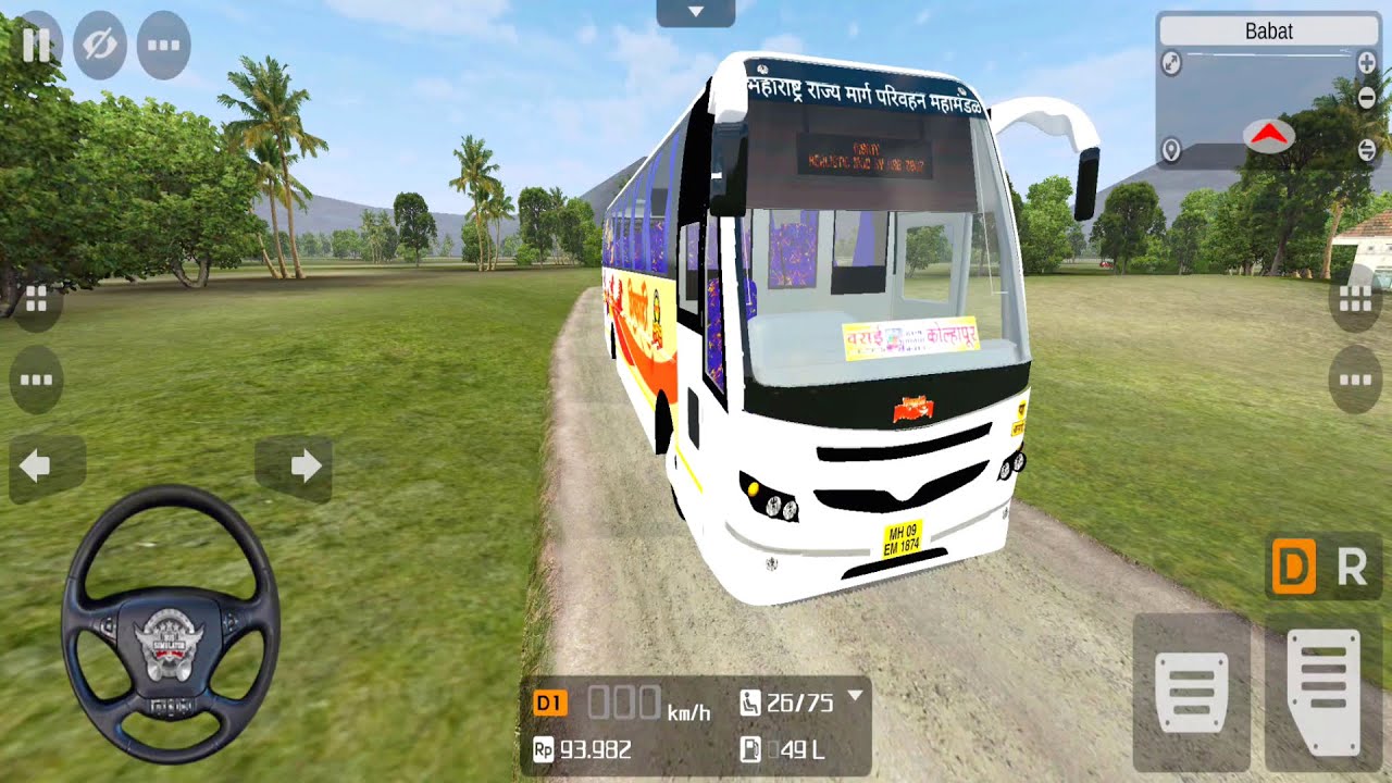 MSRTC Shivshahi Bus Driving in Bus Simulator Indonesia Android Gameplay | Bus Wala Game