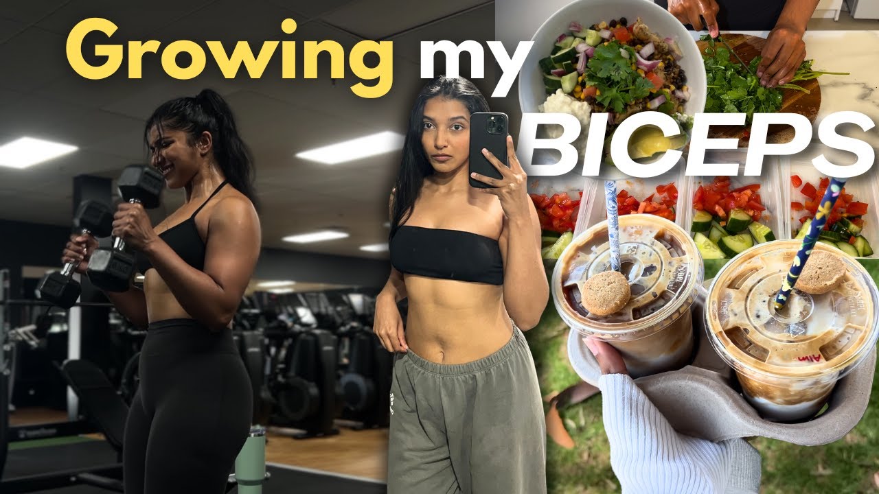 Bicep Gym Vlog | What I Eat, Meal Prep & Real Gym Talk
