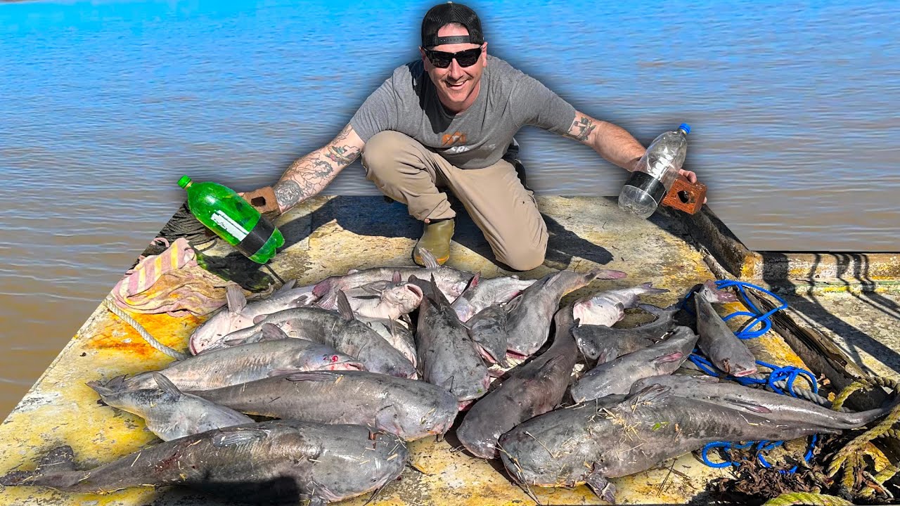 200 POUNDS of Catfish in 2 HOURS ( Catch and Cook )