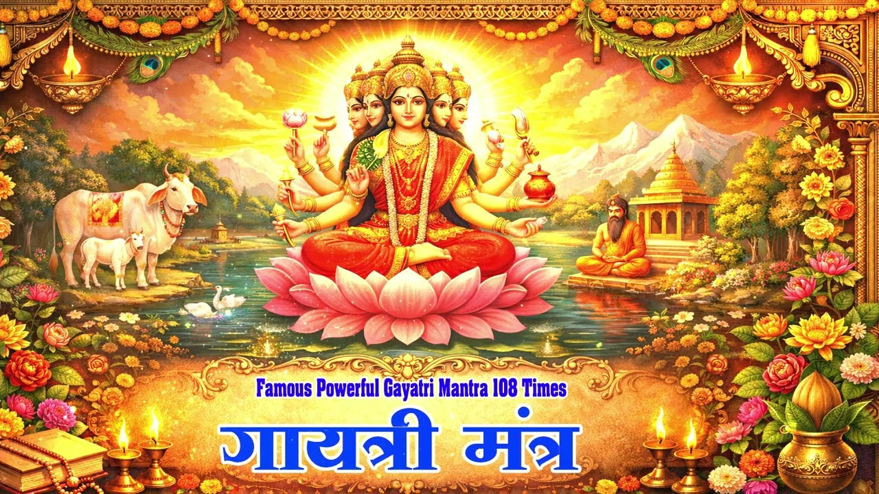 Famous Powerful Gayatri Mantra| Powerful Gayatri Mantra Chanting 108 Times – Calm Mind & Inner Peace