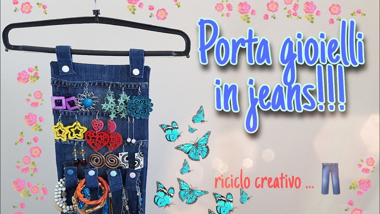 Cucire Portagioielli fai da te stoffa | riciclo creativo jeans | Tutorial | Fatto da Me #fattodame 6