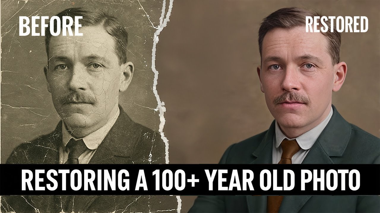 1921 Photo Restoration: Amazing Before & After (Old Photo Repair & Colorization)