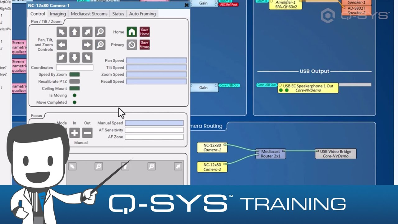 Q-SYS Training | Control and UCI ADVANCED - E1 - Camera Controls and UCI