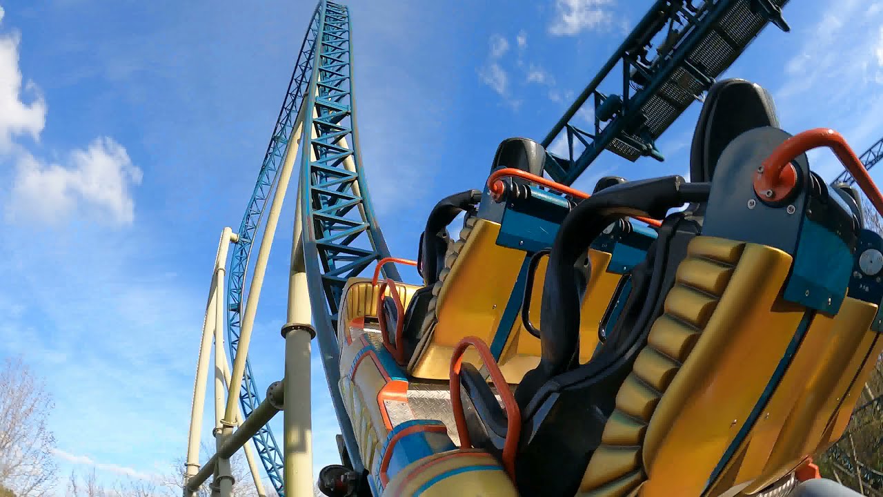 'EXCLUSIVE' onride: 'Anubis the ride' sideview, empty train 4K/POV 2022 - Plopsaland de panne