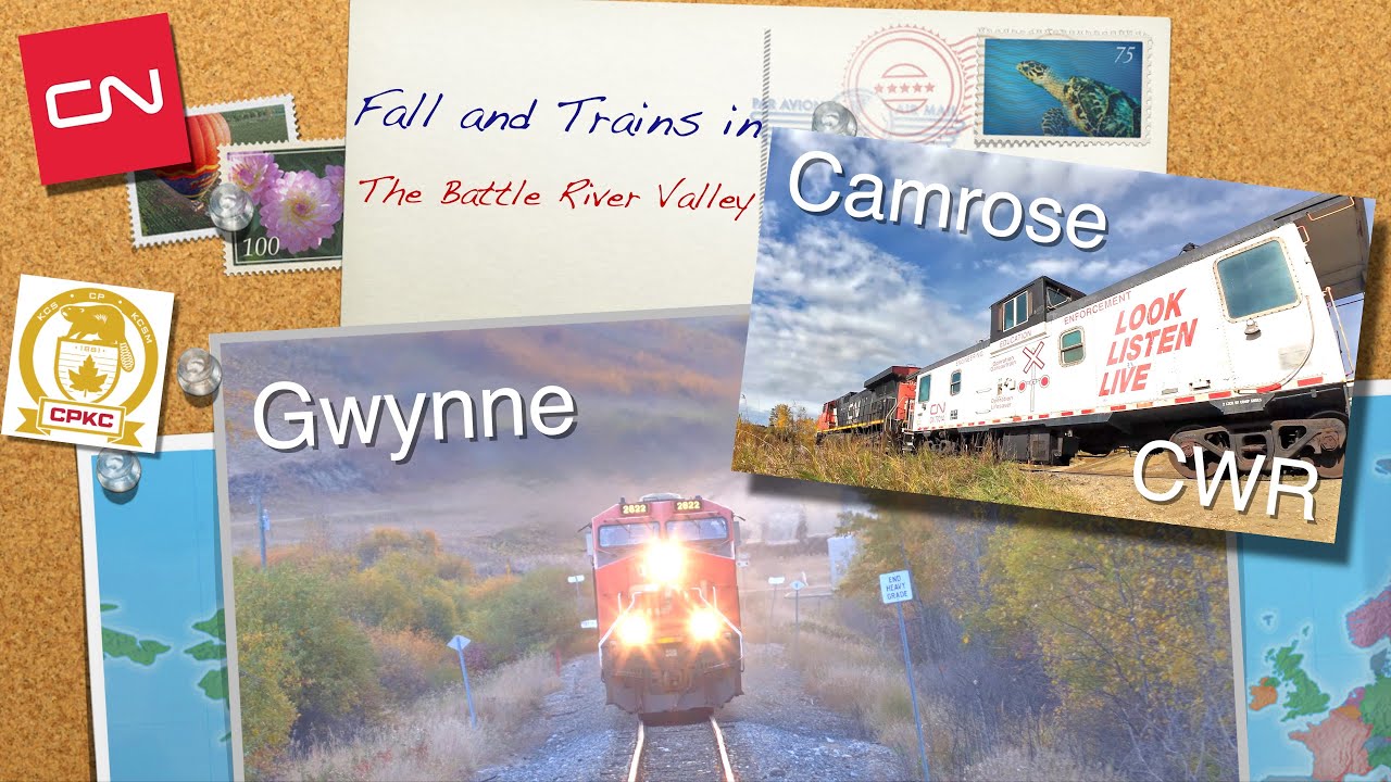 CPKC Gwynne in the fall & CN CWR in action
