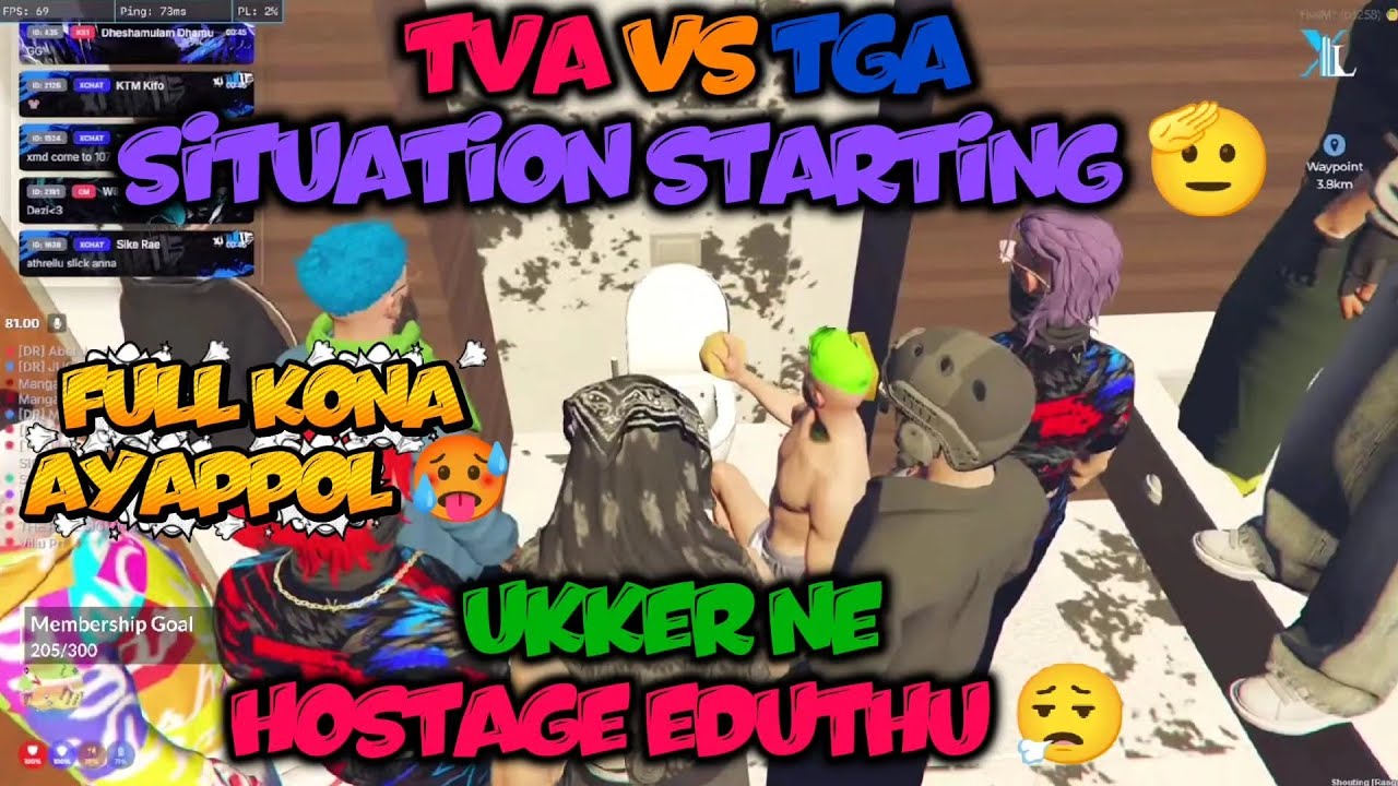 TVA VS TGA SITUATION STARTING 🫡 FULL KONA  AYAPPOL 🥵 UKKER NE HOSTAGE EDUTHU #eaglegaming 
