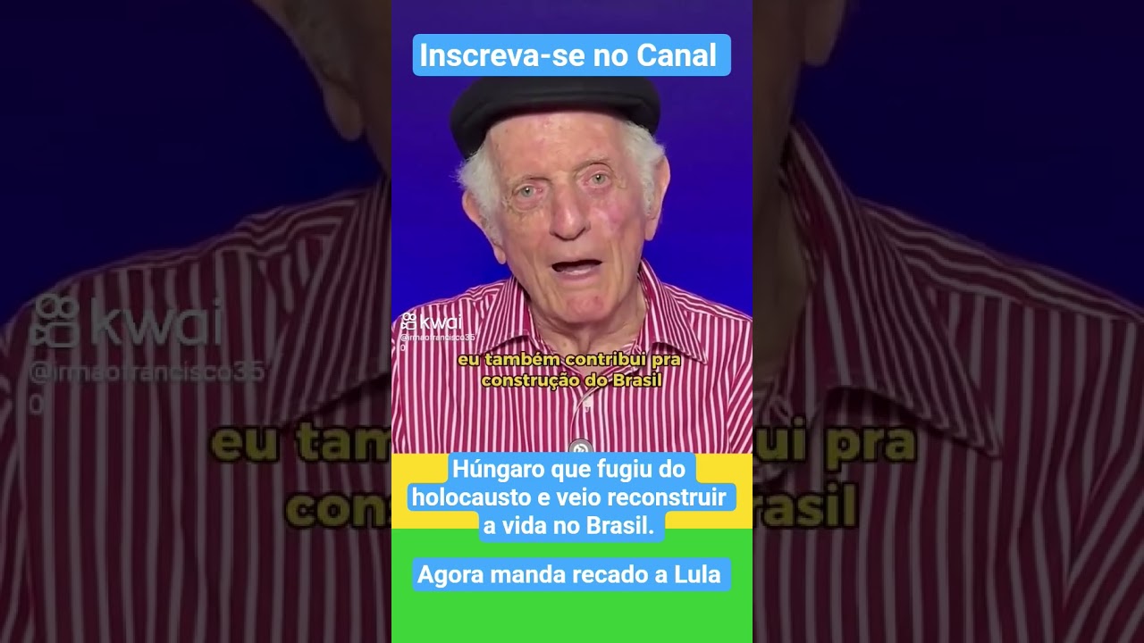 H&uacute;ngaro que viveu o holocausto manda recado ao presidente Lula. #bolsonaro #noticias #humor #brasil